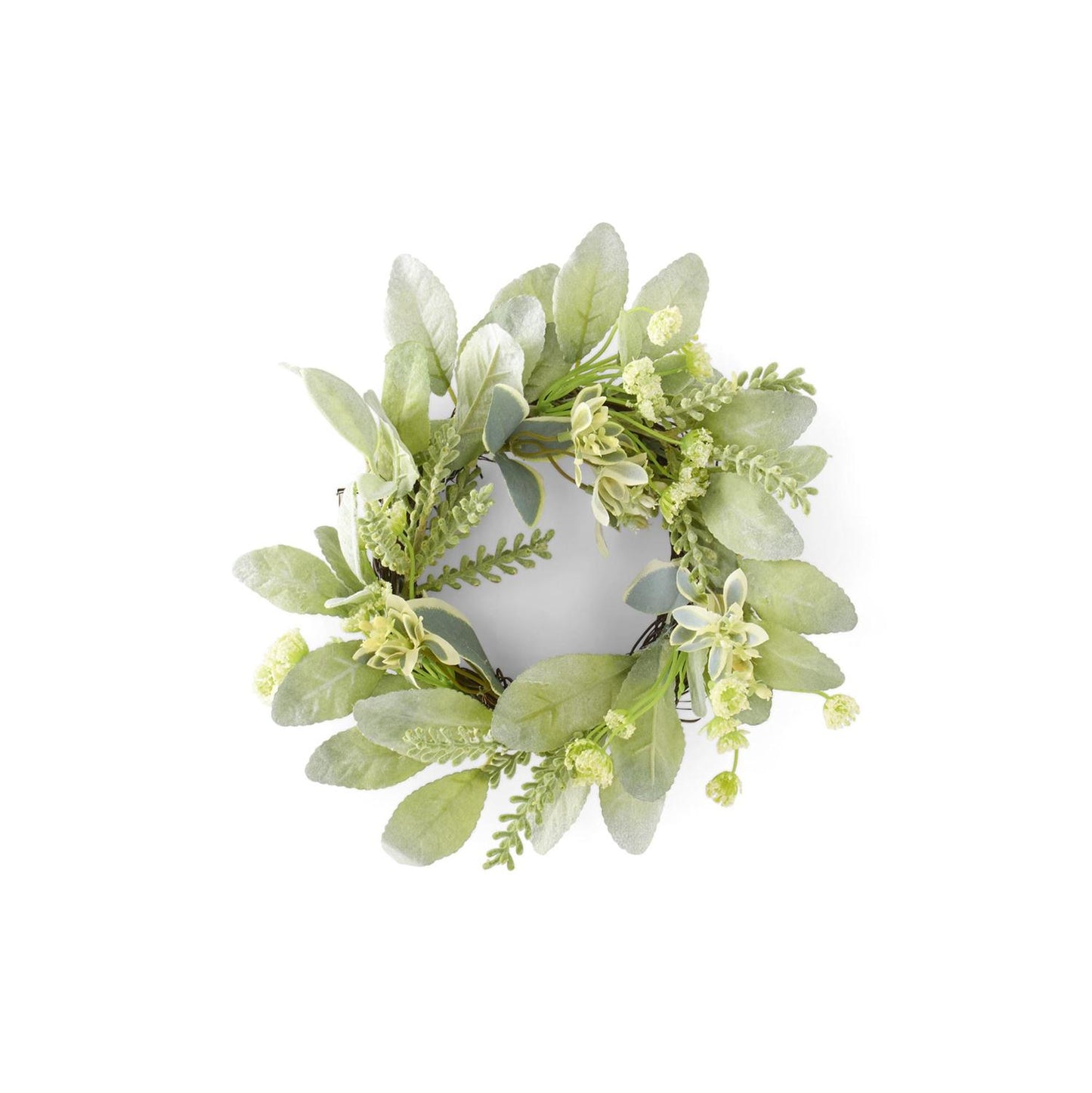 11" Mixed Foliage Candle Ring