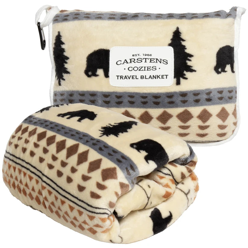 Scandavian Bear Travel Blanket