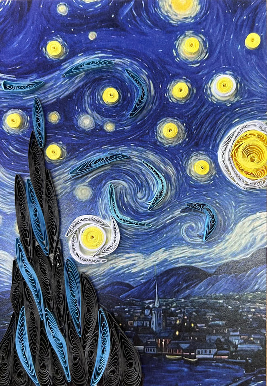 Quilling Cards Van Gogh Starry Night