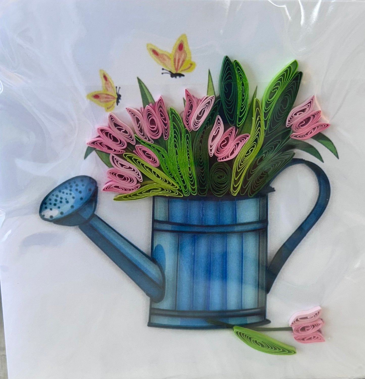Handmade Quilling Cards Watering Can
