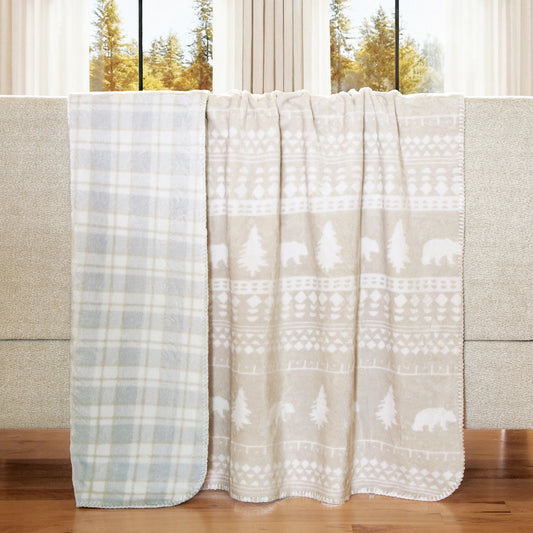 Northern Waters Double Sided Plush Throw