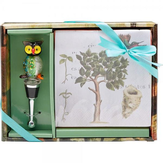 Napkin & Stopper Set Owl