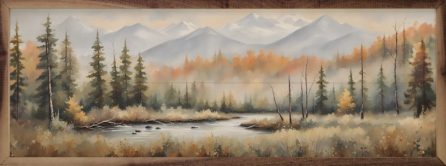 Mountain With Grass And Stream