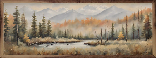 Mountain With Grass And Stream