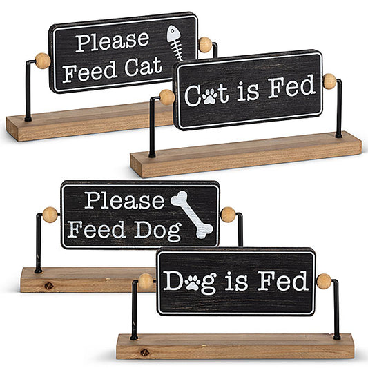 Wood Metal Reversing Pet Sign