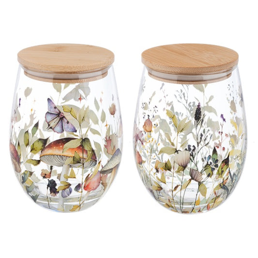 Floral Wine Glass