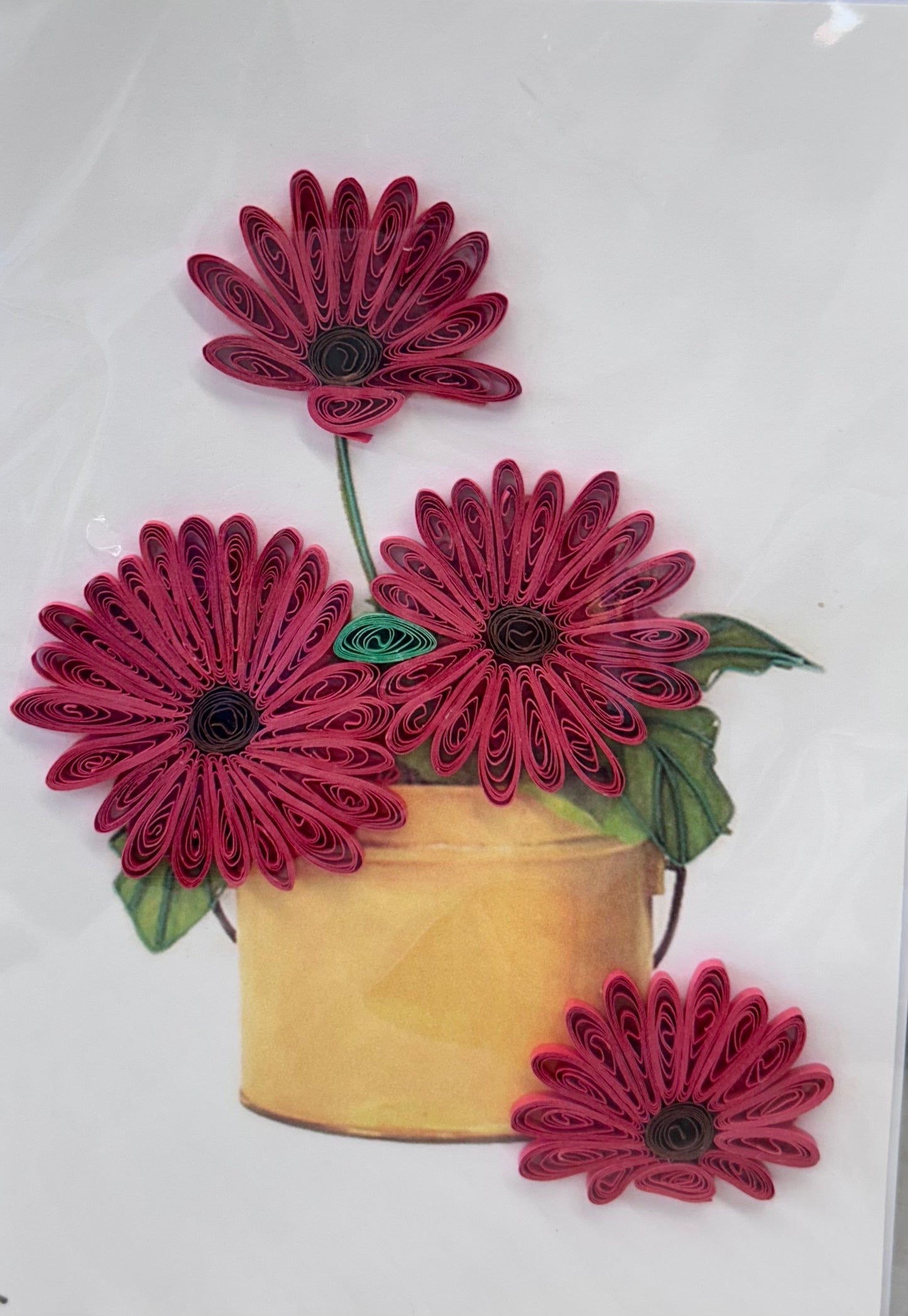 Handmade Quilling Cards Red Flower