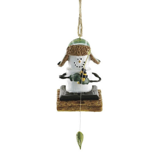 S'mores Ice Fisherman Orn Resin