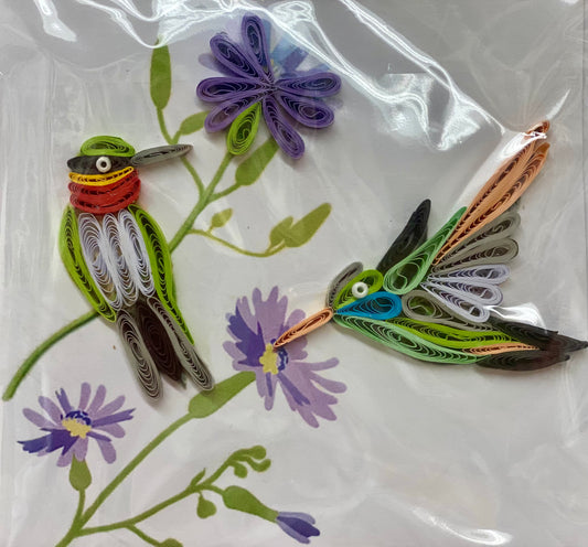 Handmade Quilling Cards Hummingbird