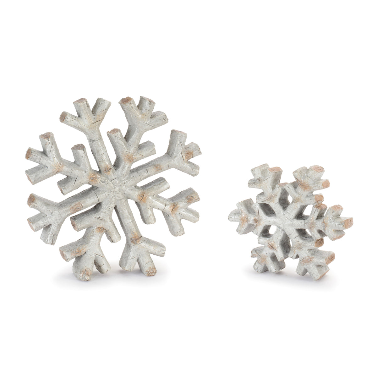 Birch-Look Snowflake 4.75"H Resin