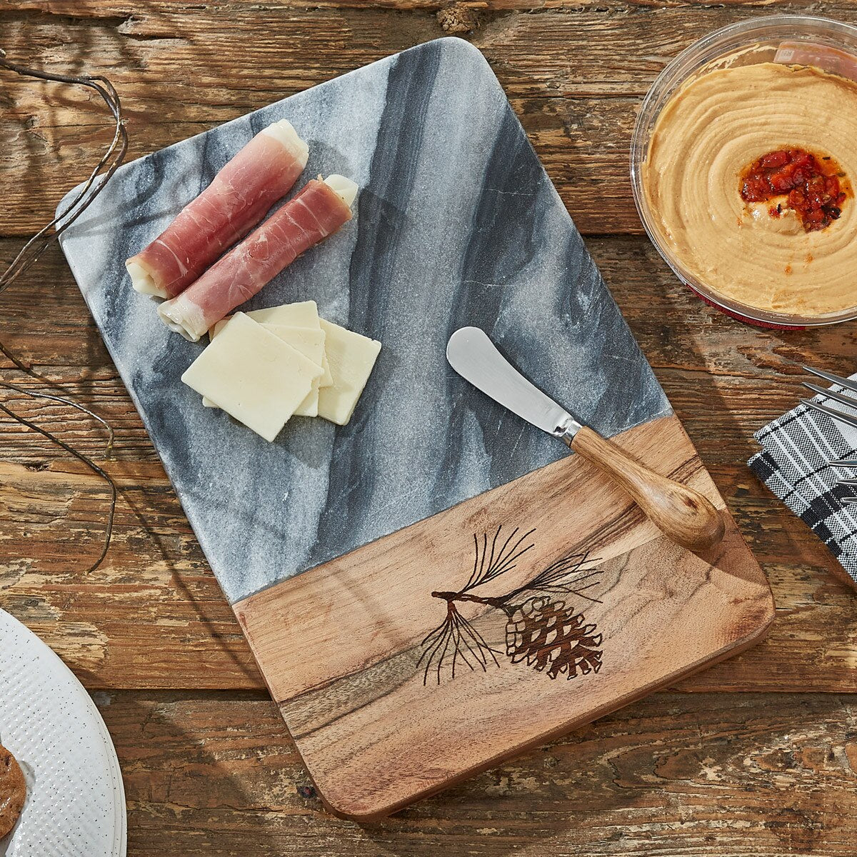 Rustic Pine Cutting Board Spreader