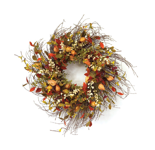 Cape Gooseberry Wreath 20in