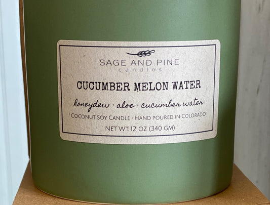 Cucumber Melon Green Jar Candle