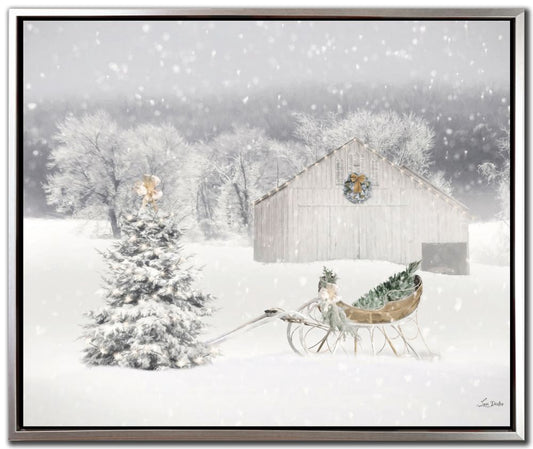 Snowy Gold Christmas 20x24