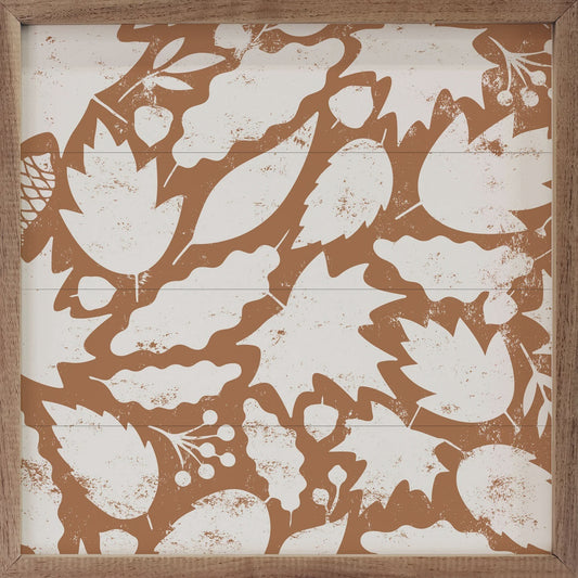 Leaf Pattern Orange and White
