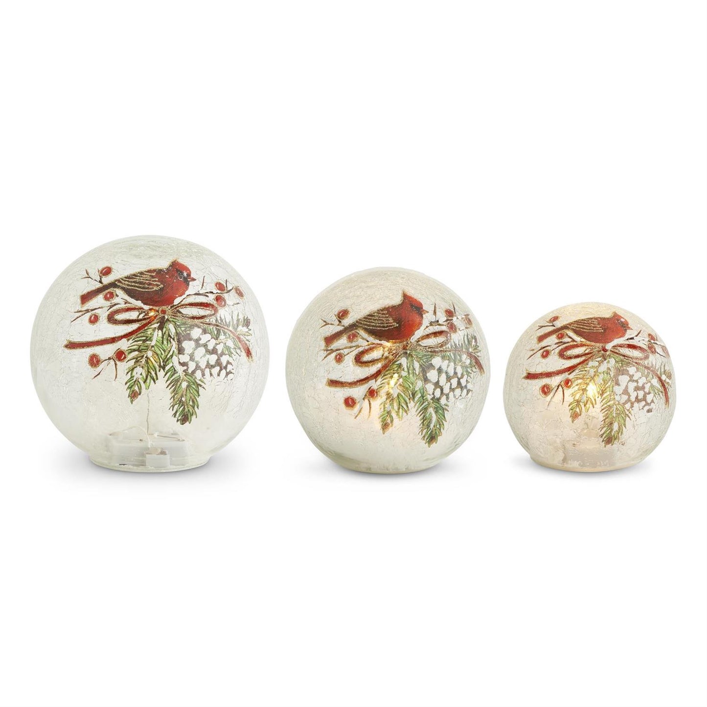 7 " Round Clear Glass Cardinal