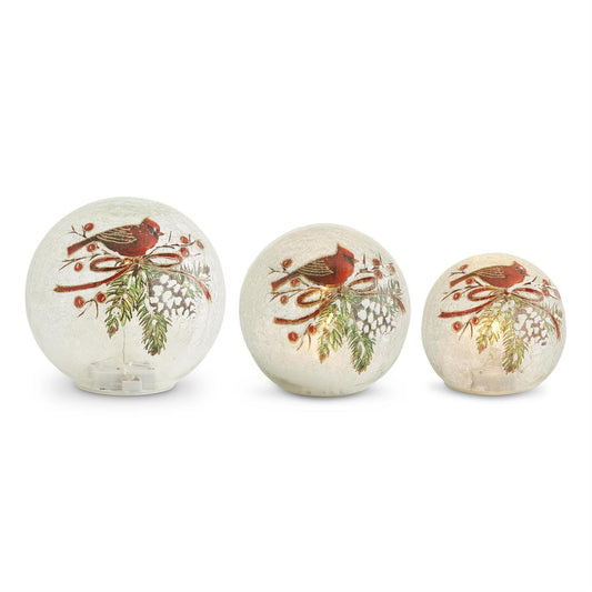 7 " Round Clear Glass Cardinal