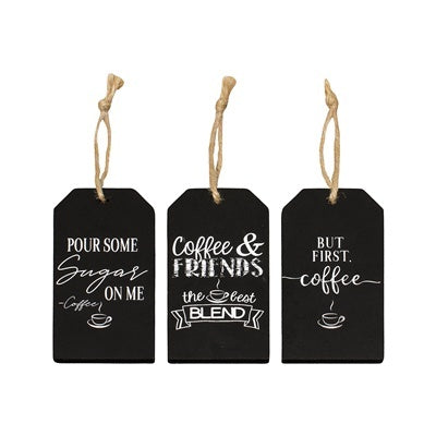 Black CoffeeTags WT / "But First Coffee"