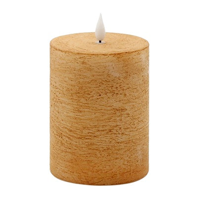 Short Thick Cinnamon LED Pillar