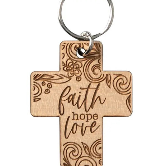 Keychain-Faith Hope Love