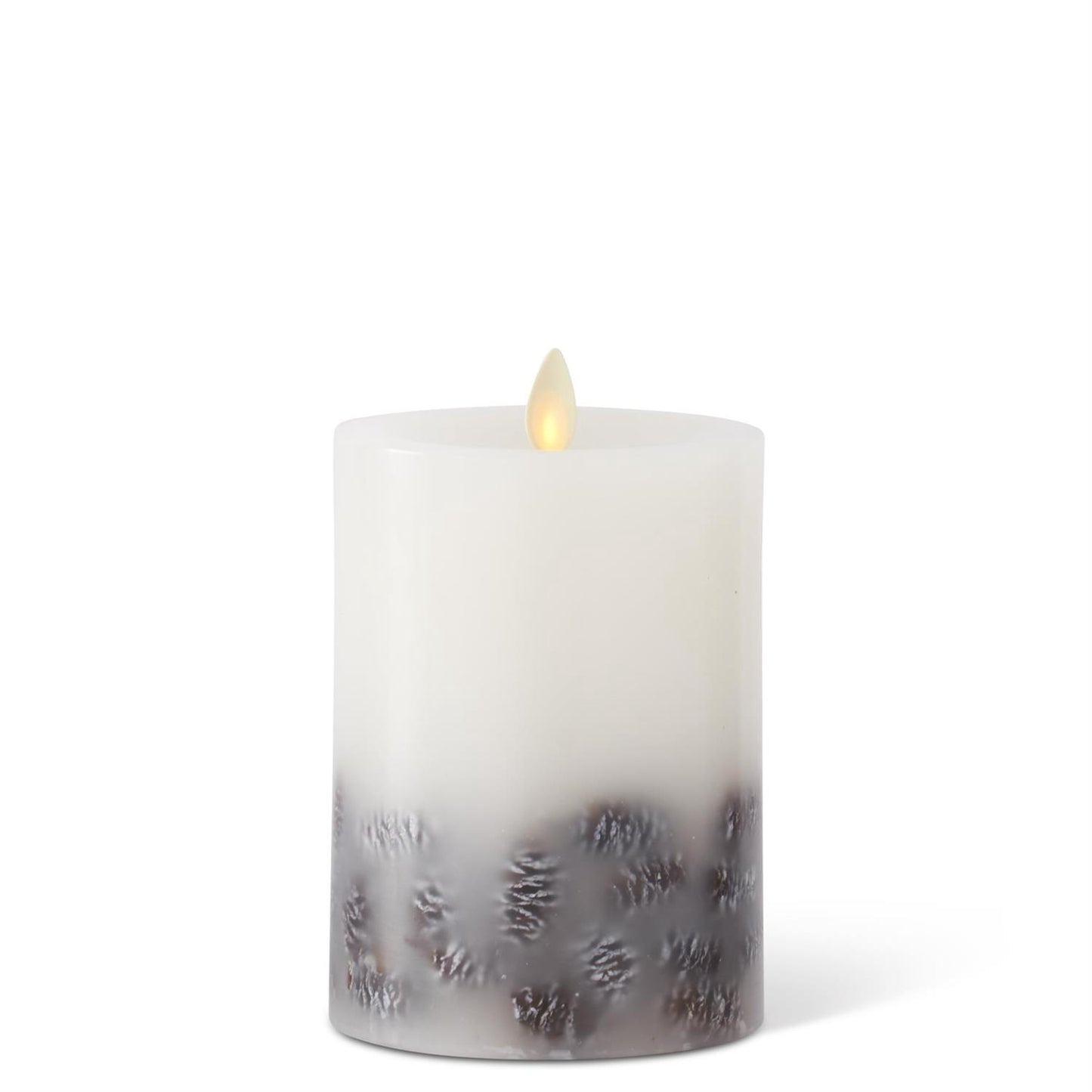 3.5 x 5.5 White Wax Pinecone Luminara
