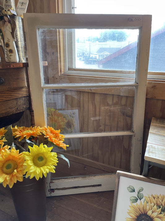 Vintage Window Pane-Vertical-3 Glass