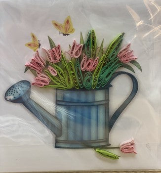Handmade Quilling Cards Watering Can