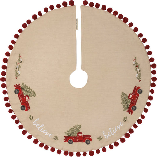Tree Skirt Believe Truck