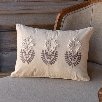 Embroidered Queen Annes Pillow
