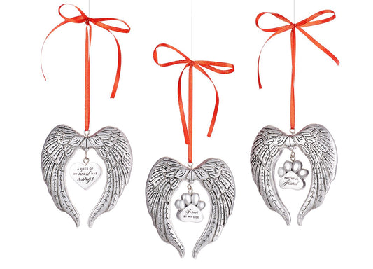 Metal Angel Wing Orn / 'Faithful Friend'