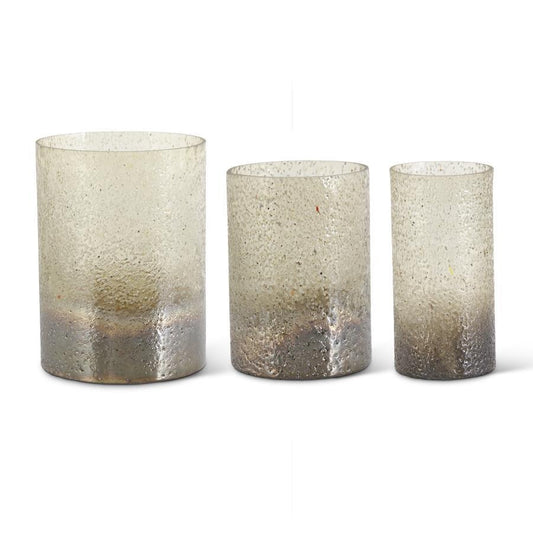 Brown & Copper Ombre Glass Container Med