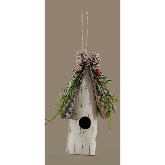 Orn Birch Bird House Tall 3x5.5