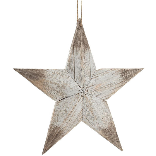 9.8"WOOD STAR orn WW