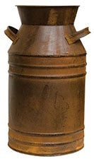 Rust & Black Finish Milk Can 13"
