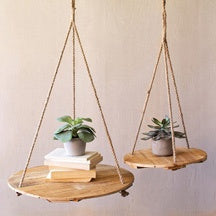 Recycled Wood Display Jute Rope / Large