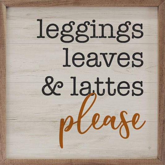 Leggings Leaves and Lattes