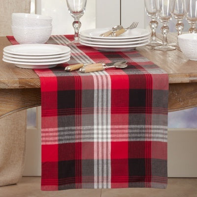 Red Plaid Runner 72"