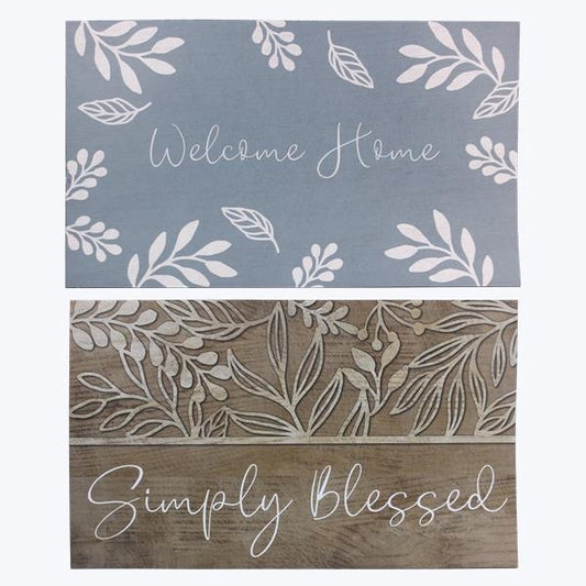 Rubber Welcome Mat / Simply Blessed