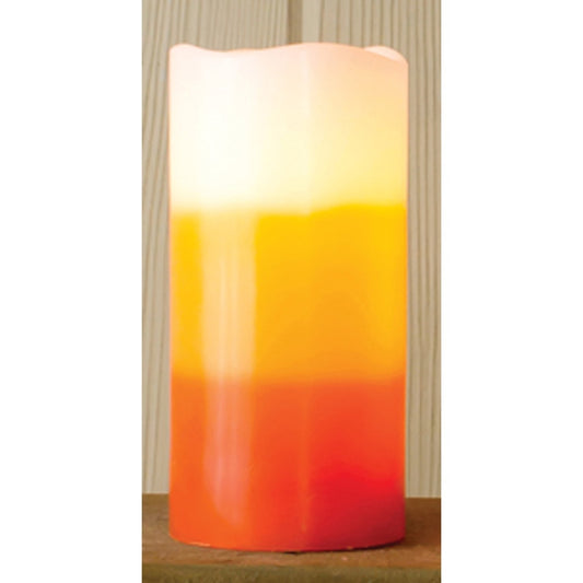 Candy Corn LED Pillar 3x6