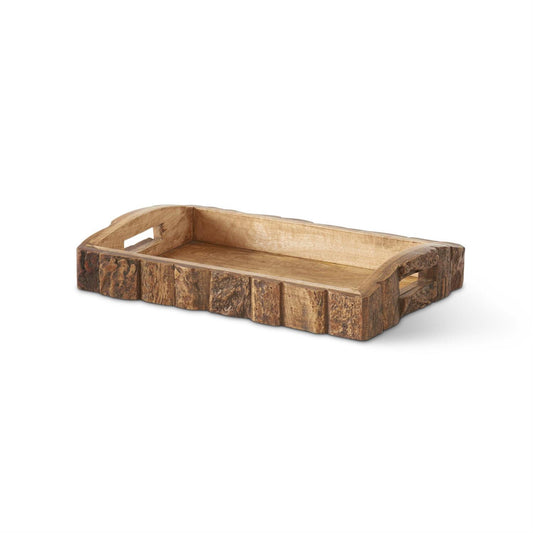 Bark Edge Wood Nesting Tray Sm