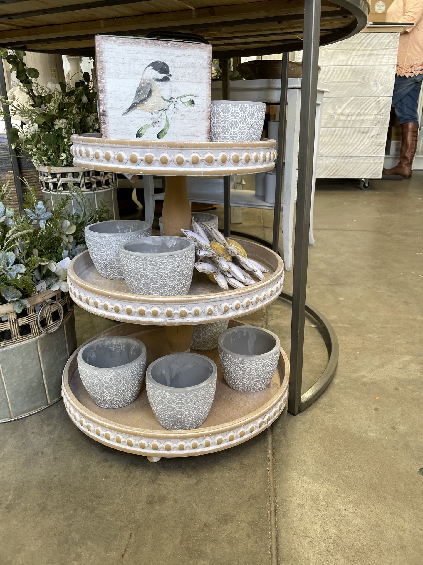 Beaded Triple Tray