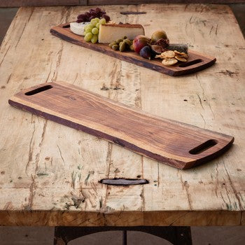 Wooden Live Edge Serving Board Handles