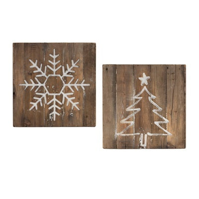 Snowflake & Tree Block