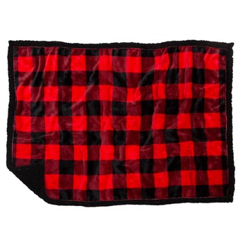 Lumberjack Pl Red/Black S/MD Dog Blanket