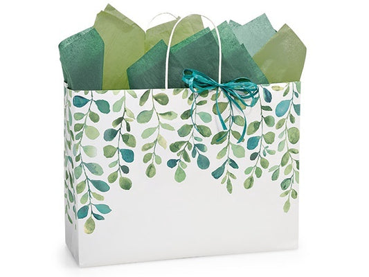 Watercolor Greenery Gift Bag 16x12.5