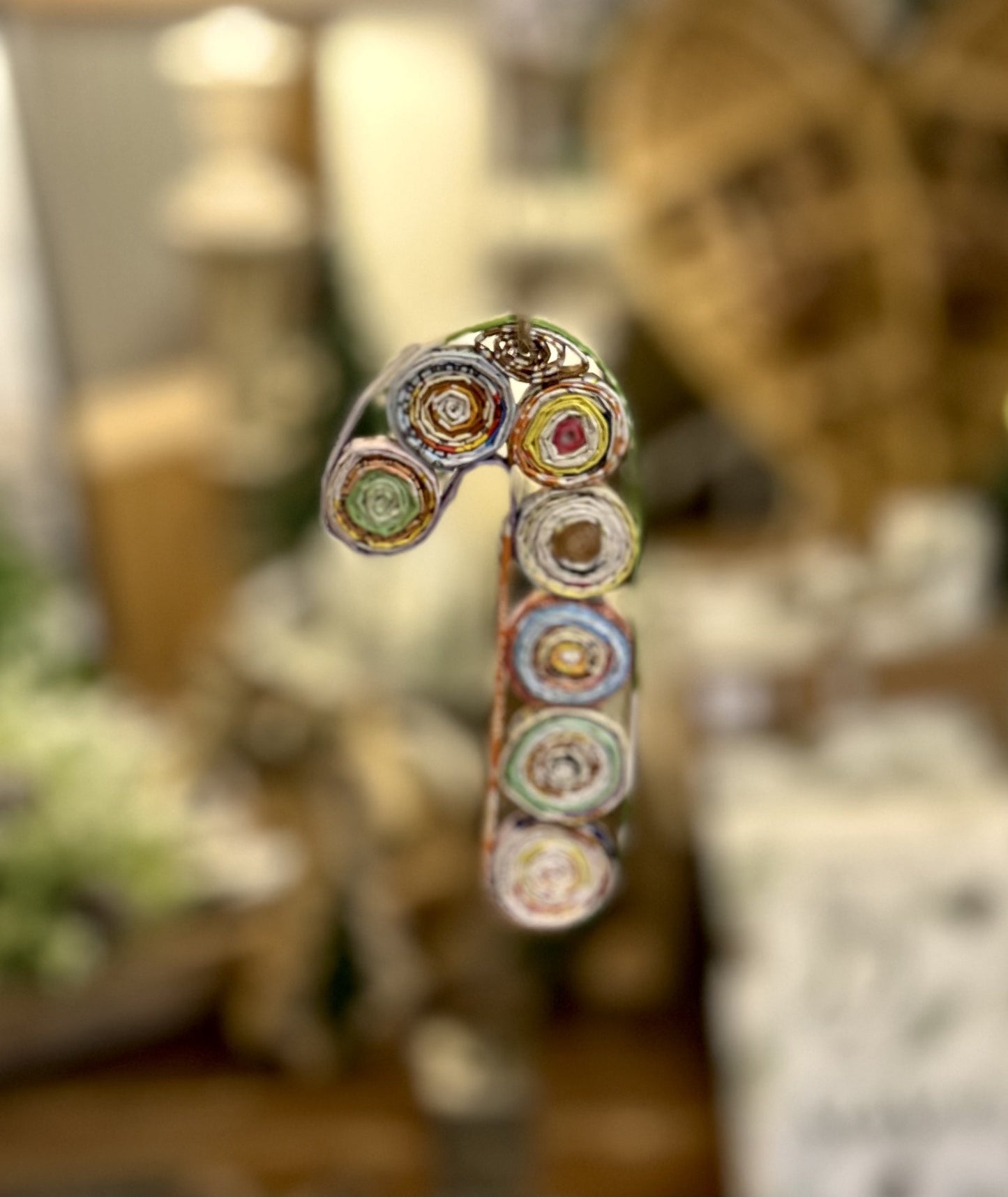 Orn Candy Cane Recycled Mag