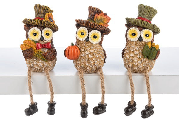 Owl Shelfsitter Gz / Owl holding corn