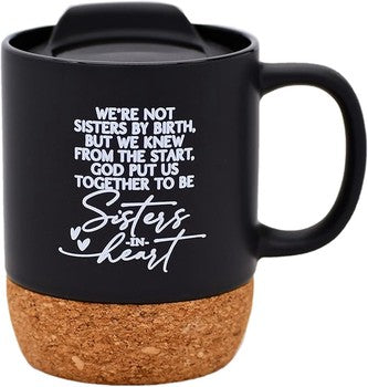 Sisters In Heart Cork Mug