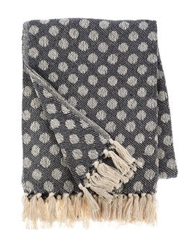 Polka Dot 50x60 Cotton Throw
