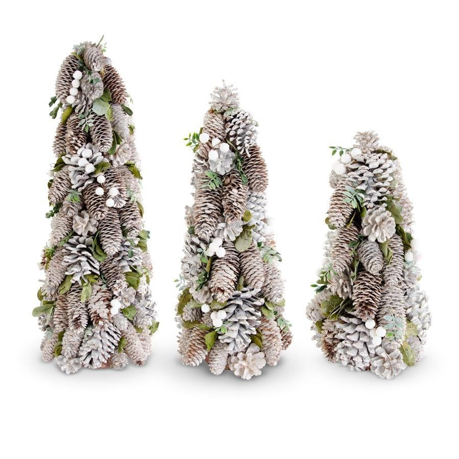 WW Pinecone & Mixed Greenery Cone Med